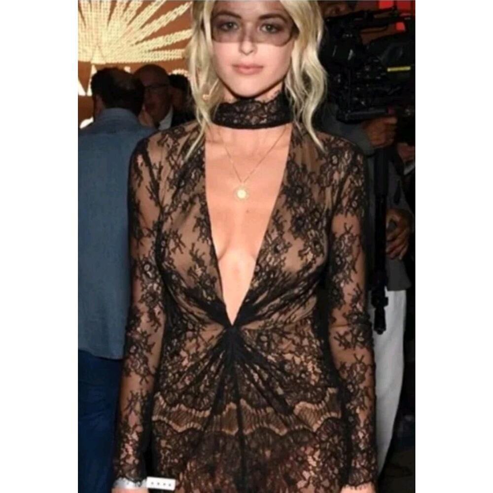 Majorelle Revolve CALISTO Black Nude Lace Body Jumpsuit XL ASO KELLIE BARRETT - Picture 5 of 13